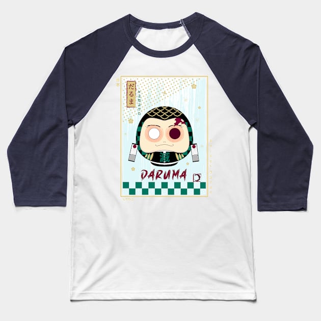 Daruma Tanjiro Ukiyo-e Baseball T-Shirt by Wimido